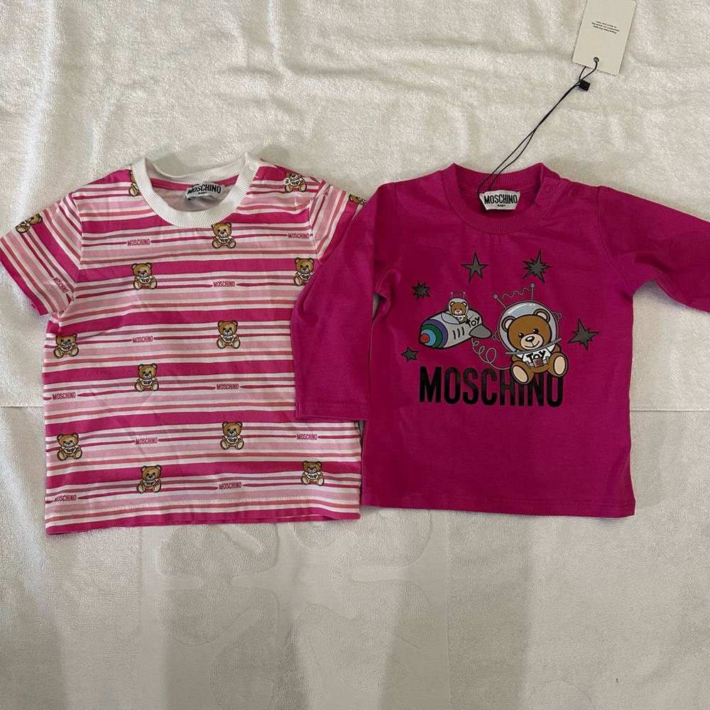 Moschino Pink Striped and Solid T-Shirts